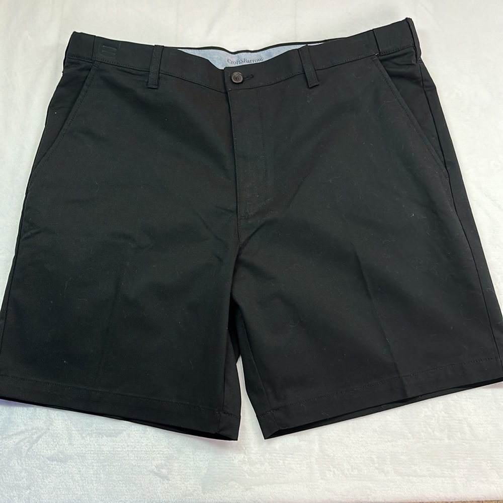 Croft & Barrow Mens Black Chino Dress Shorts Size 38 & Size 40 Sold Separately